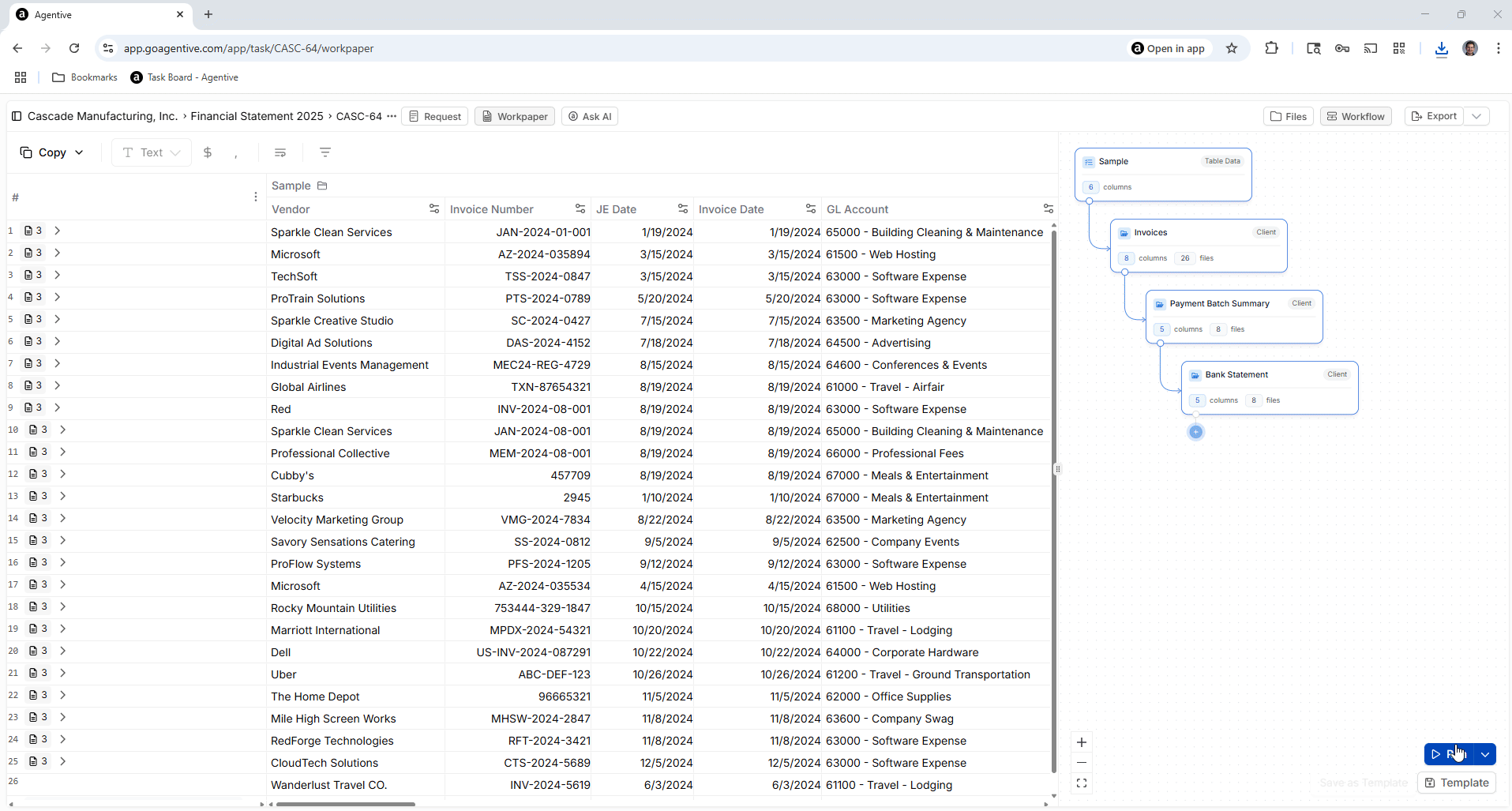 Export work papers to Excel